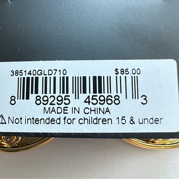 NWT COACH Signature Logo Gold Double Hoop Earrings Brand New With Tag - Picture 9 of 10